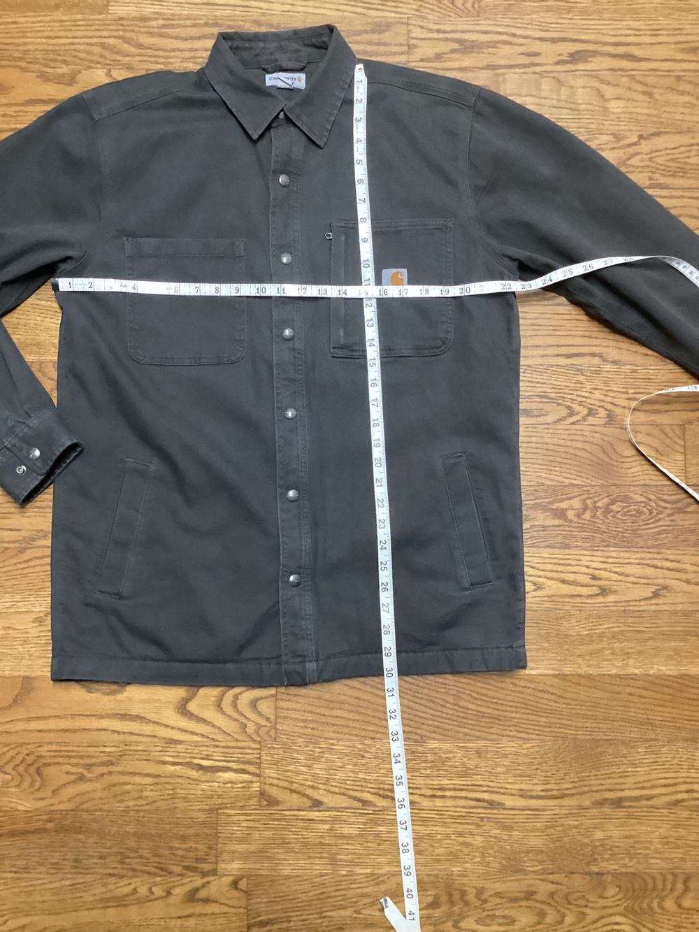 Carhartt Rugged Flex Rigby Shirt Jacket Dark Charcoal Gray Medium - Picture 6 of 9